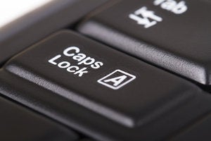 caps lock key stock image
