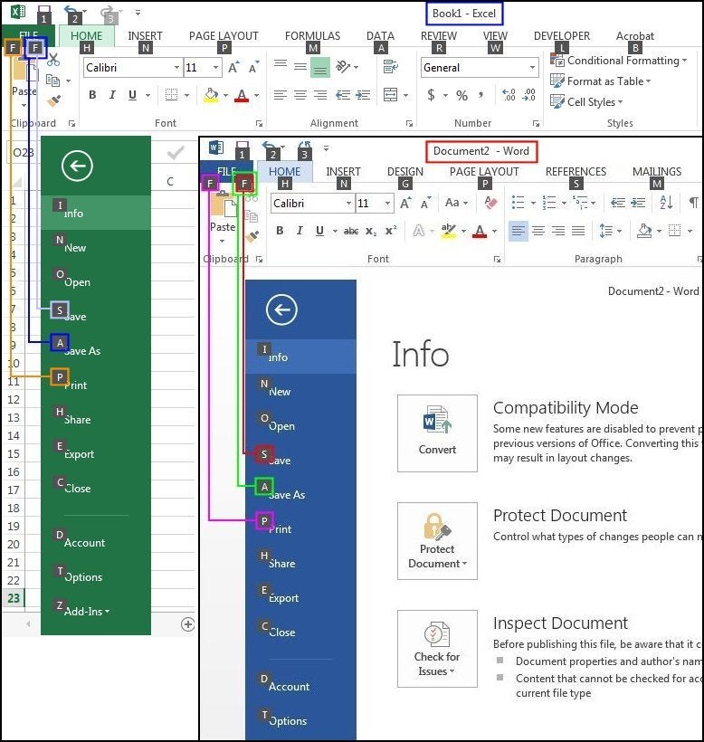 What is the key command for copy