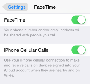 facetime handoff option