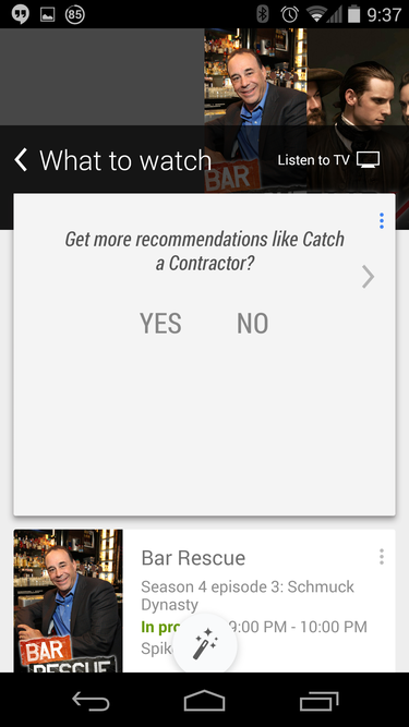 google now recommendations