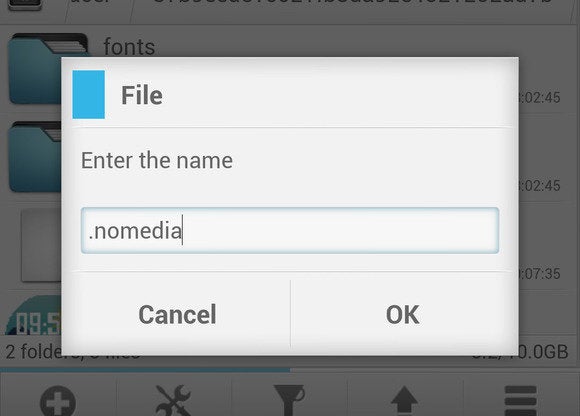 keep stuff private nomedia