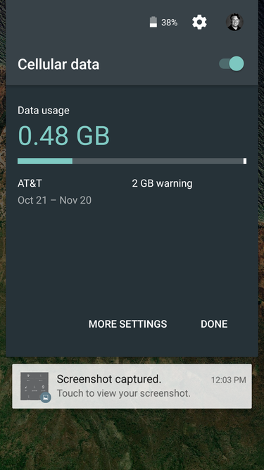 lollipop cellular data