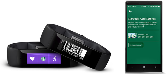 microsoft band starbucks