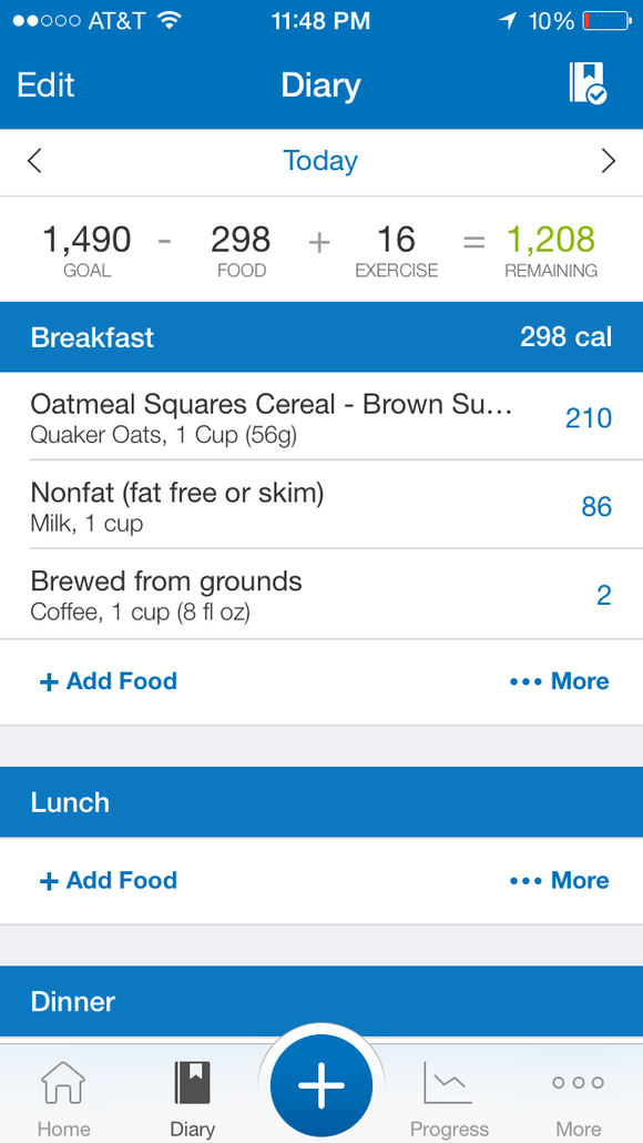 myfitnesspal adjust calories