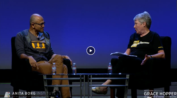 Satya Nadella Maria Klawe Microsoft
