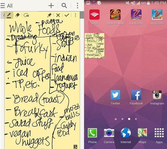 note4 stickies