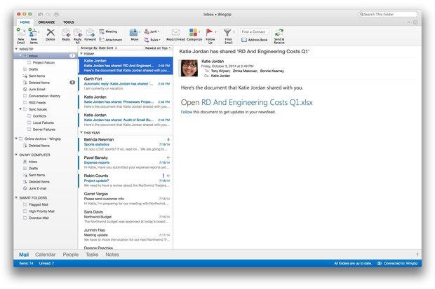 outlook for mac how long to hold email