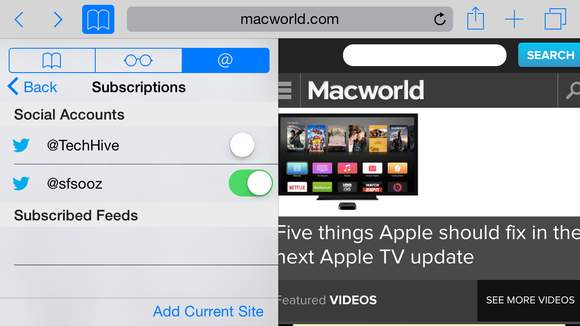 safari ios8 rss