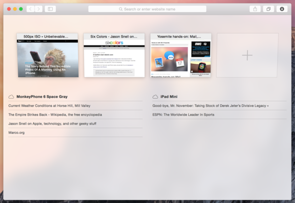 safari windows with translucency