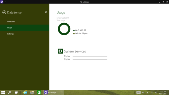 Windows 10 DataSense