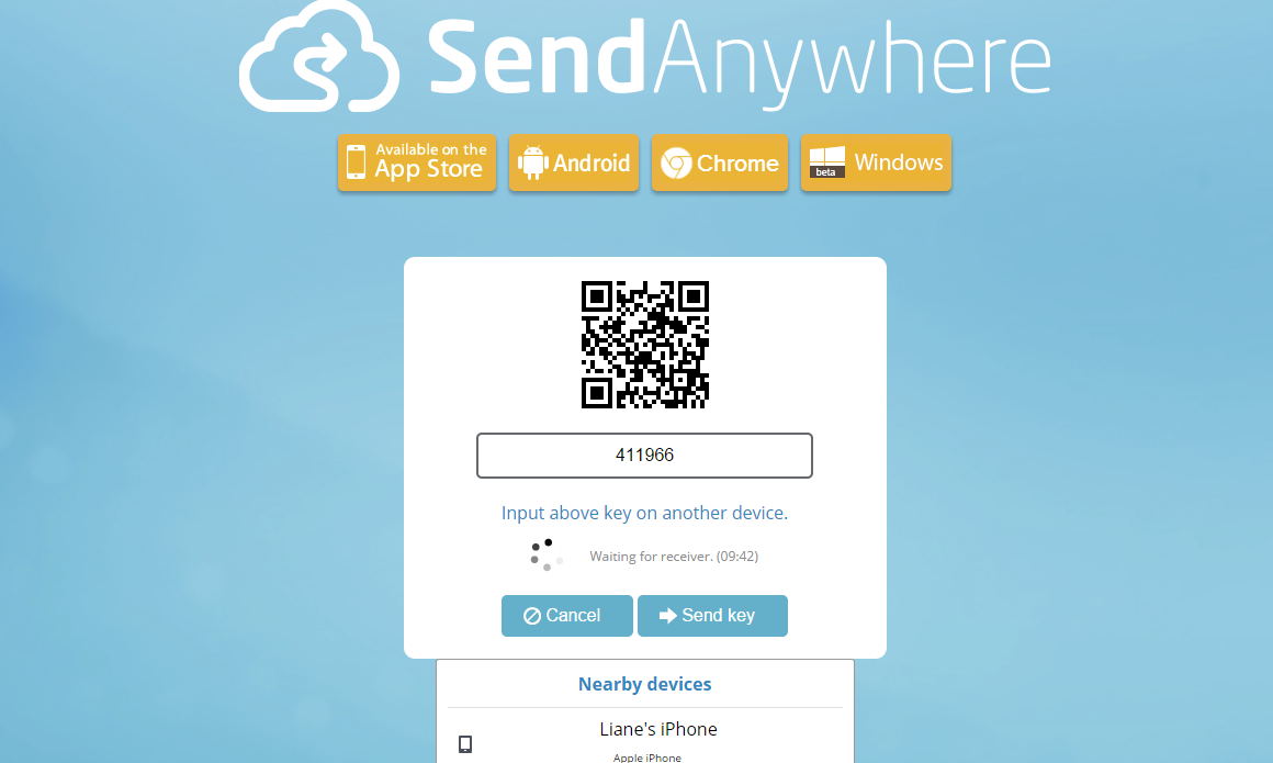send anywhere for pc download