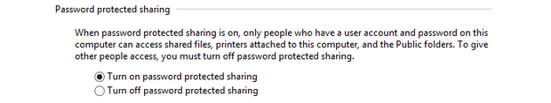 Password protected sharing.