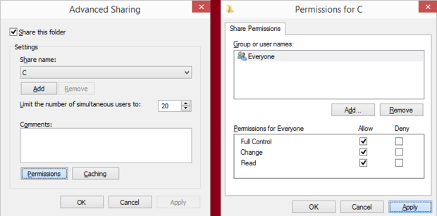 file sharing mac os x windows 10