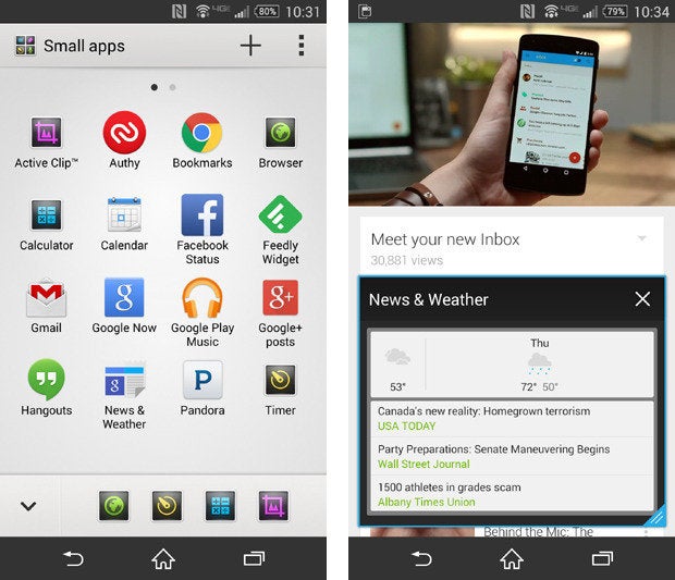 Sony Xperia Z3v Small Apps