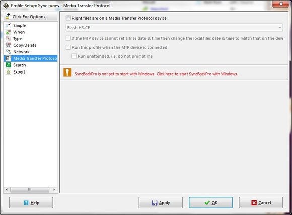 SyncBack MTF support