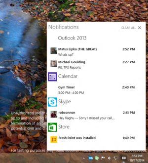 windows 10 notification center