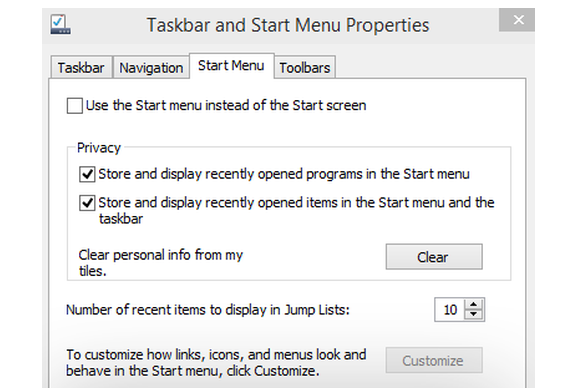 windows10 change start restart