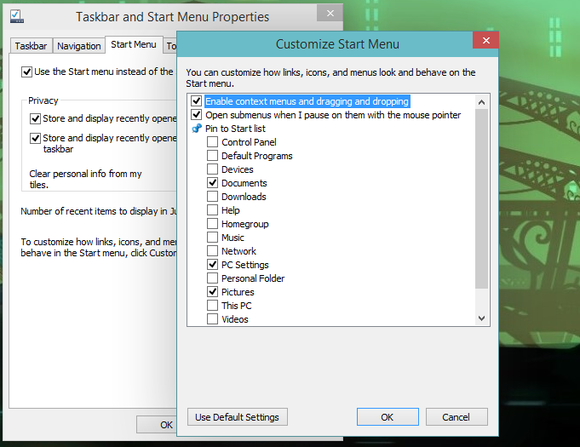 windows10 customize start screen