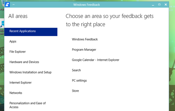 windows10 feedback