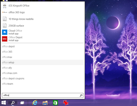 windows10 search
