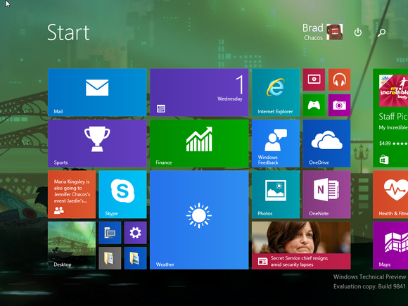 windows10 start screen