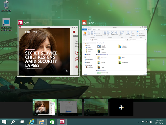 windows10 task view virtual desktops