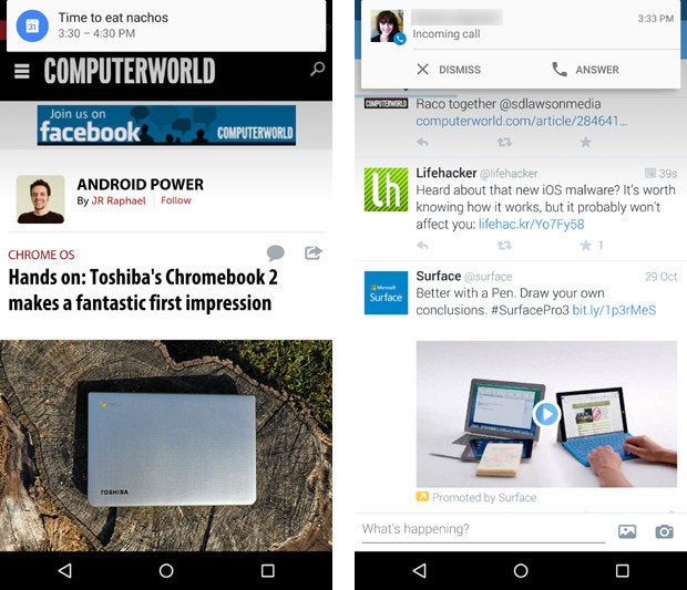android 50 lollipop heads up notifications