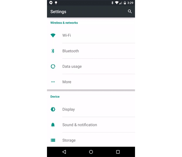 Android 5.0 Lollipop Animation