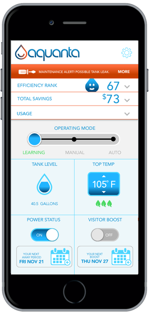 Aquanta water-heater controller