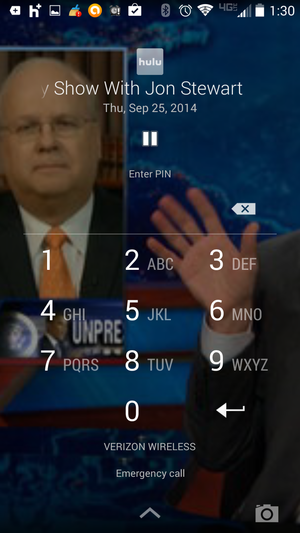 chromecast pause button in lock screen
