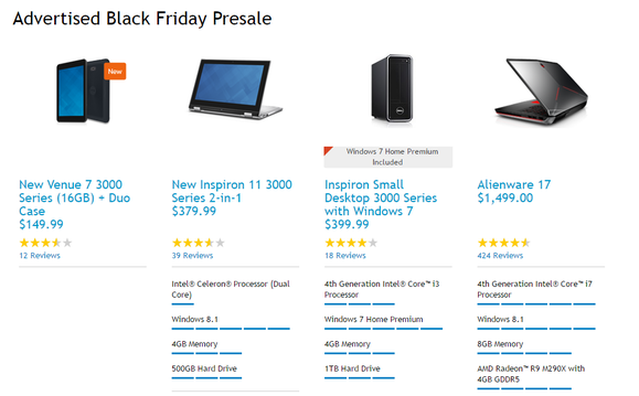 dell pre black friday