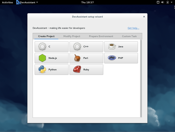 fedora 21 devassistant