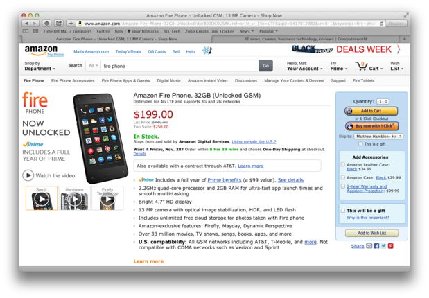 Fire sale on Amazon