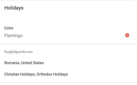 gcal holidays