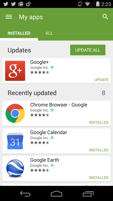 update google play store app