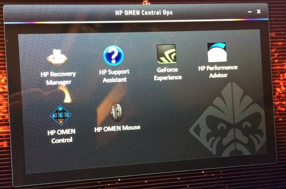 hp omen central ops opening screen
