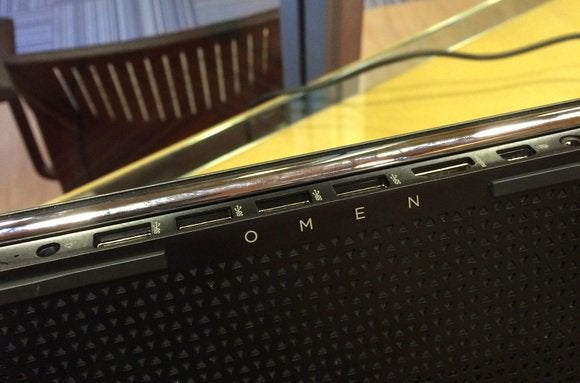 hp omen detail rear ports