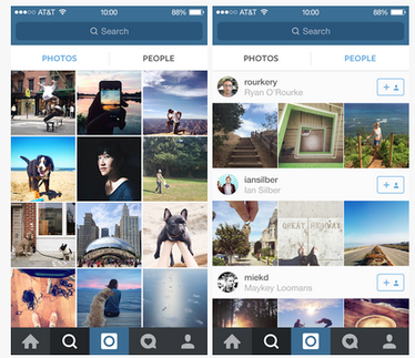 Instagram people photo tabs