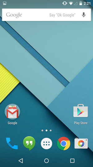 lollipop homescreen