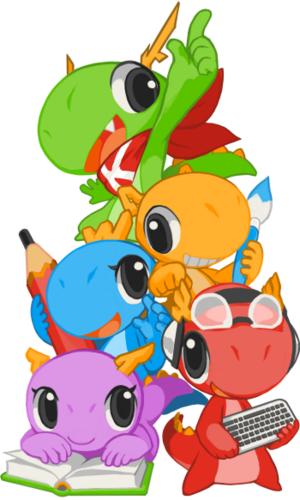 KDE Konqui mascots