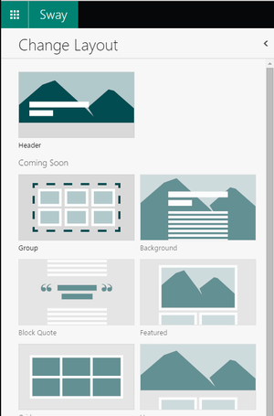 microsoft sway 3 styles