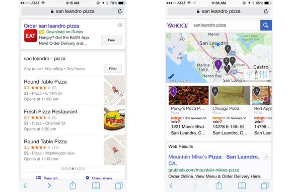 pizza google yahoo