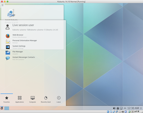 plasma 5.0 k menu