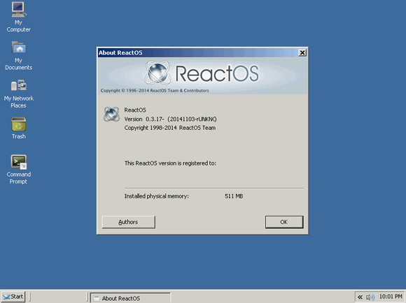reactos 0.3.17 about