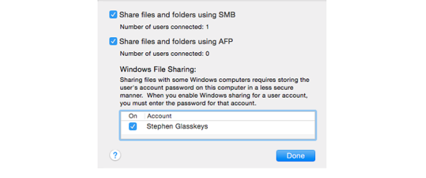 file sharing mac os x to windows 10