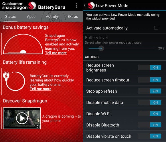 snapdragon battery guru widgeds