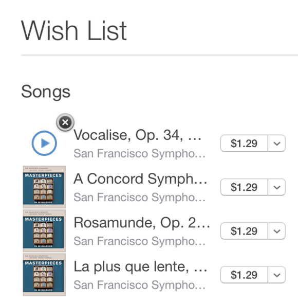 wish list