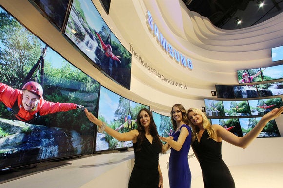 Samsung curved TVs CES