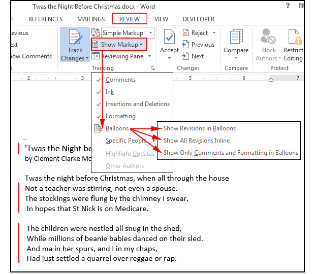 microsoft word review pane