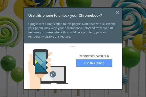 Android 5.0 Lollipop Chromebook Smart Lock